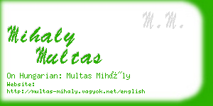 mihaly multas business card